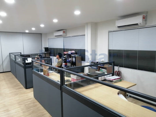 Office Workstations with L-Shape Tables at Public Height Development, Sarikei