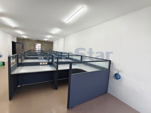 Custom L-Shape Workstations for an Accounting Firm in Sarikei