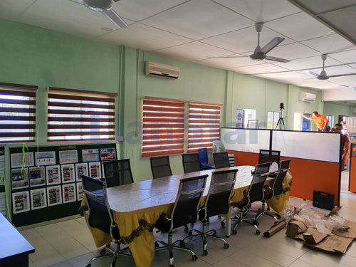 Staffroom Zebra Blind Installation at SMK St Anthony, Sarikei