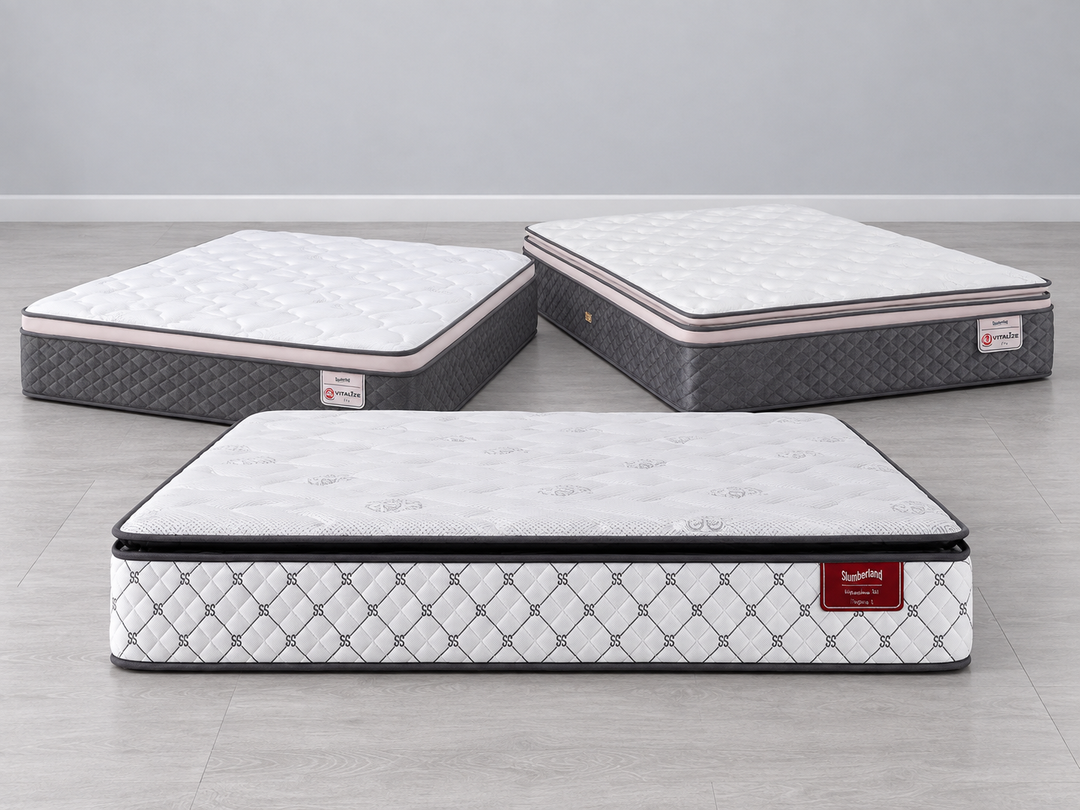 Mattresses — Slumberland Vitalize Lite, Vitalize Pro and Regina I; mattresses only