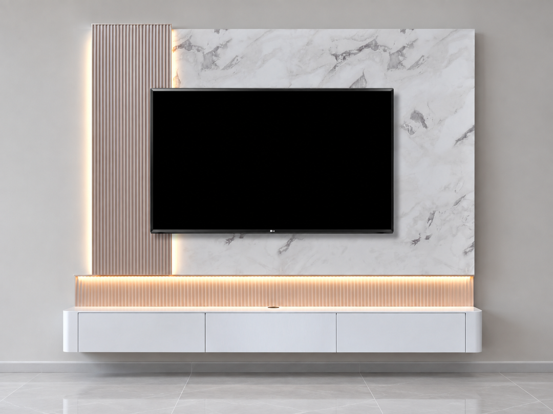 MAXX 8FT Wall TV Cabinet with LED — Lian Star collection