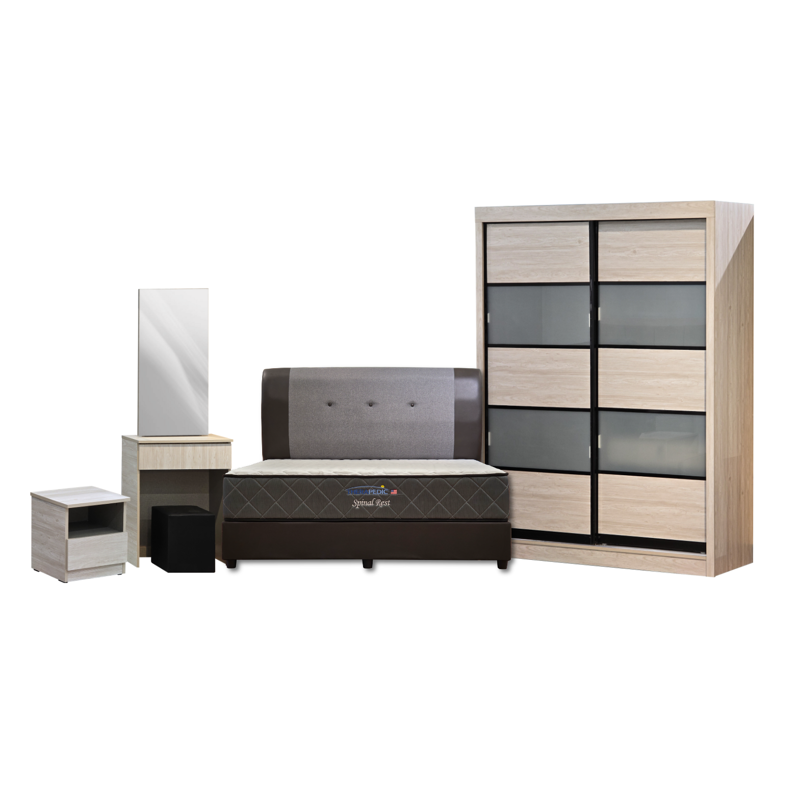 AKIRA 5x7 Essential Bedroom Set - Lian Star Sarawak