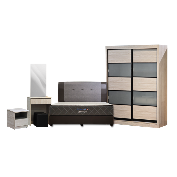 AKIRA 5x7 Essential Bedroom Set - Lian Star Sarawak