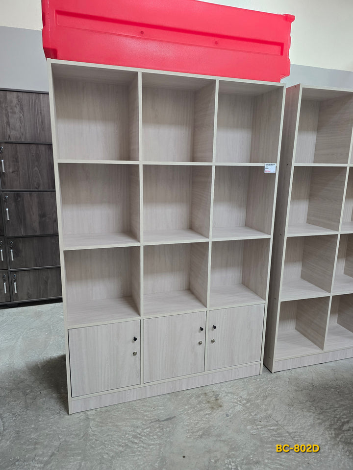 RUANG 9-Compartment Bookshelf with 3 Doors - original product photo
