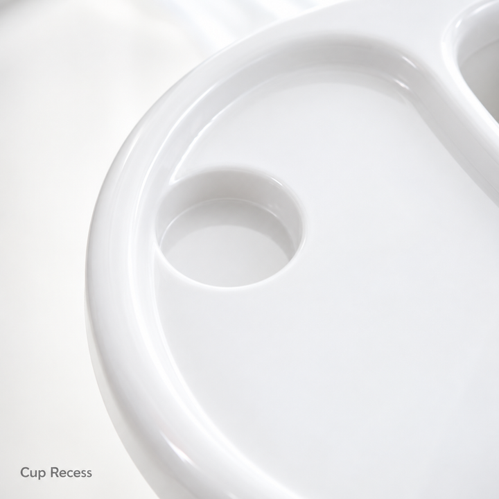 White Apple Baby Chair with Tray - cup recess