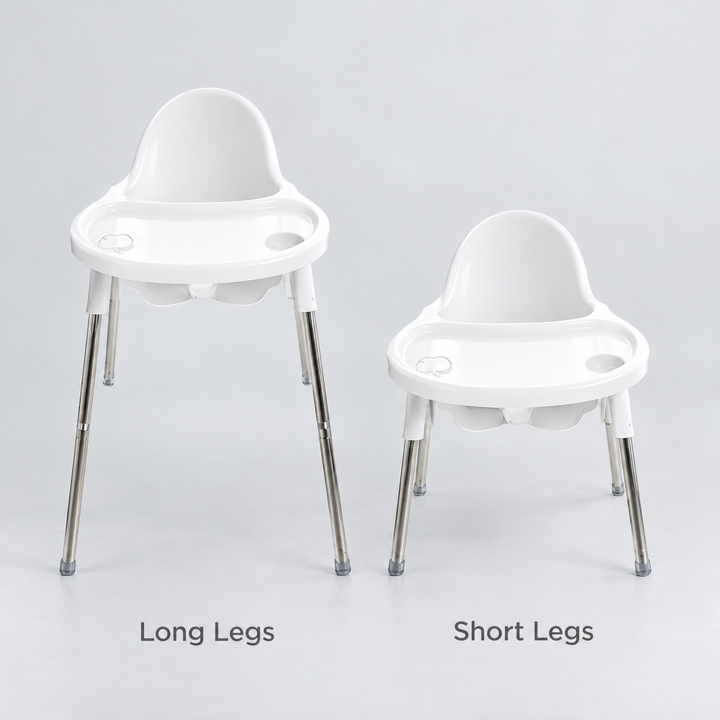 White Apple Baby Chair with Tray - leg options