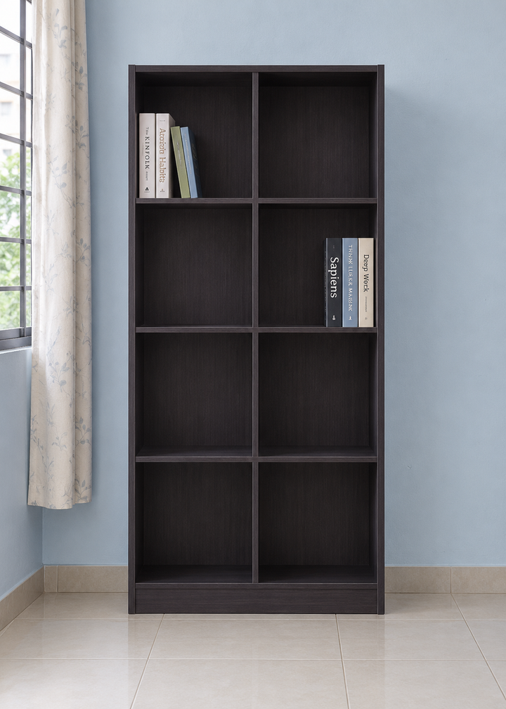SENA 8-Compartment Bookshelf - Wenge - lifestyle
