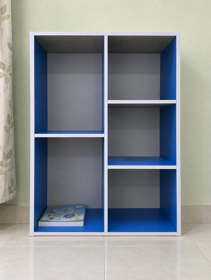 CERIA 5-Compartment Bookshelf - Bright Blue - lifestyle