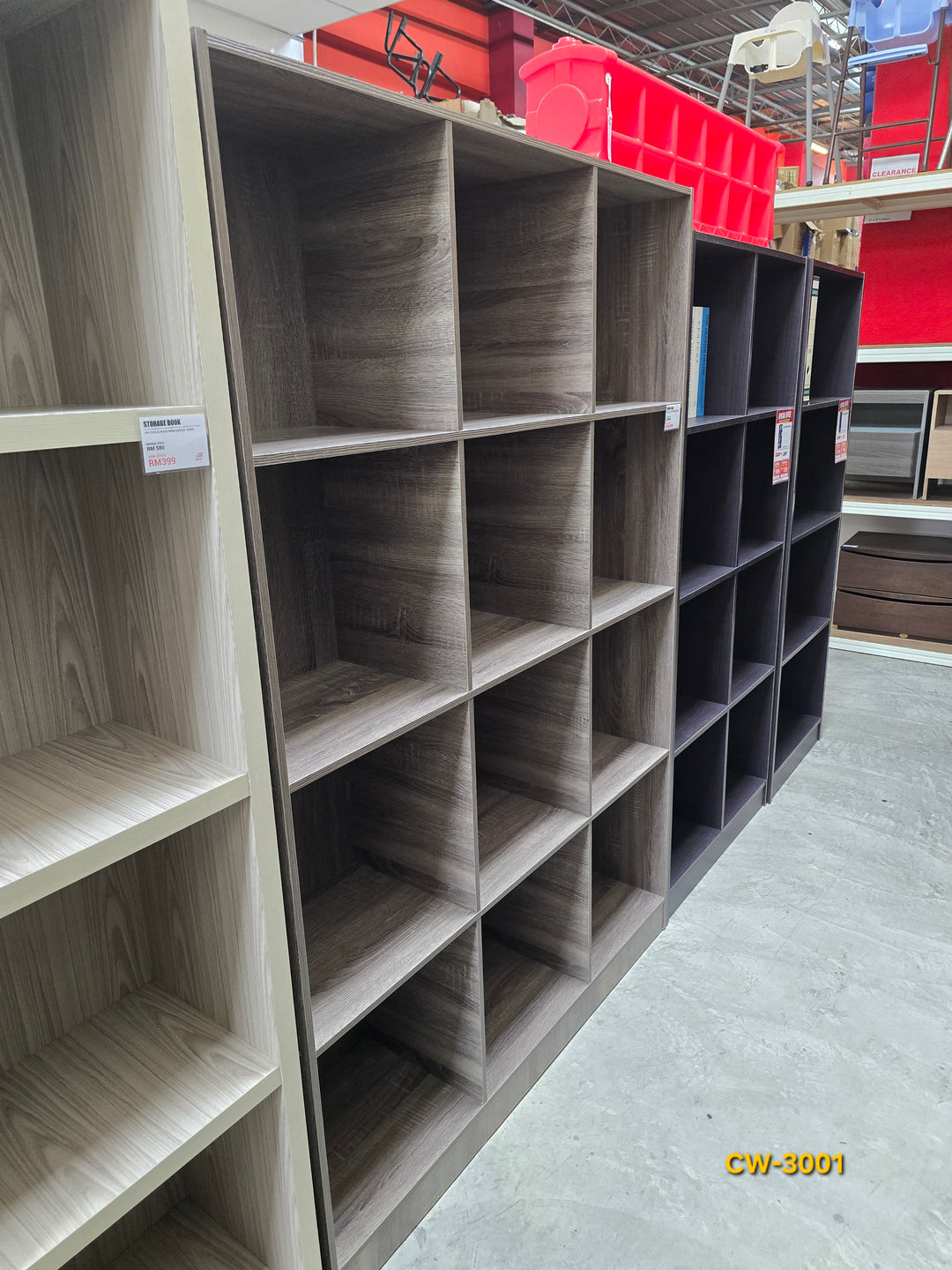 BAYU 12-Compartment Bookshelf - Rainwood - original