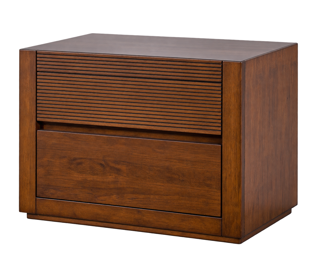 Rimba Wooden Bedside Table — transparent product view