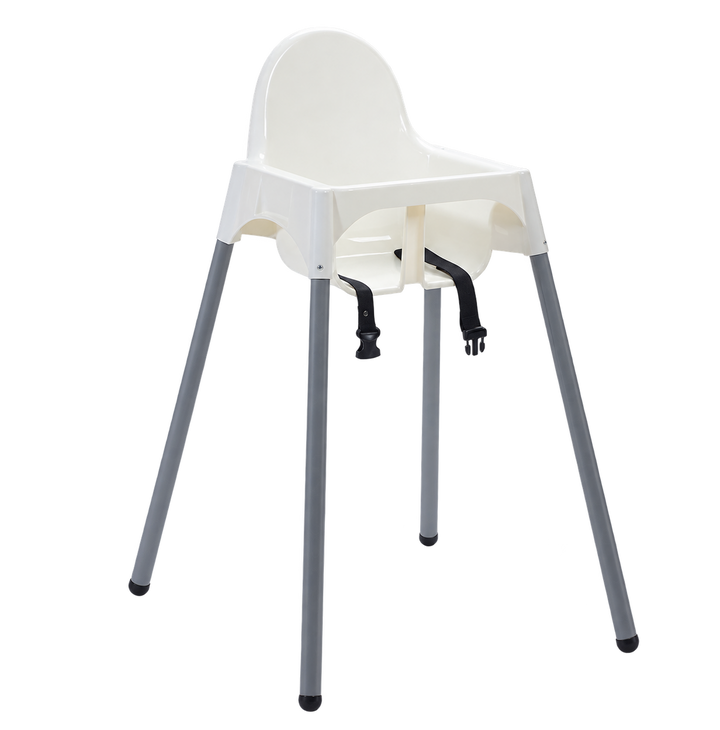 White FCI baby chair only, without tray.