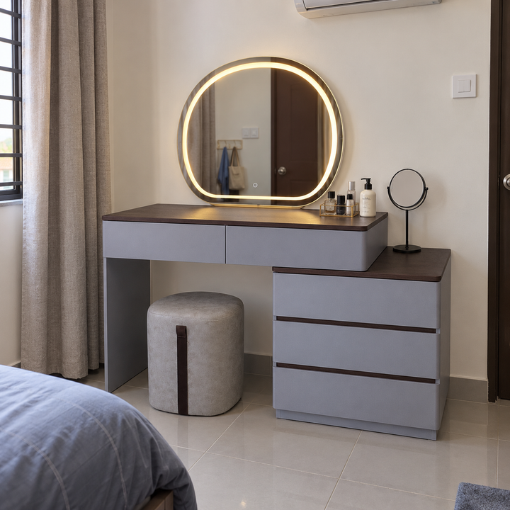 Dressing Table with LED Light &amp; Storage — Malaysian lifestyle