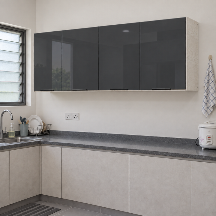 Gloss Kitchen Wall Cabinet – 160 cm, lifestyle view