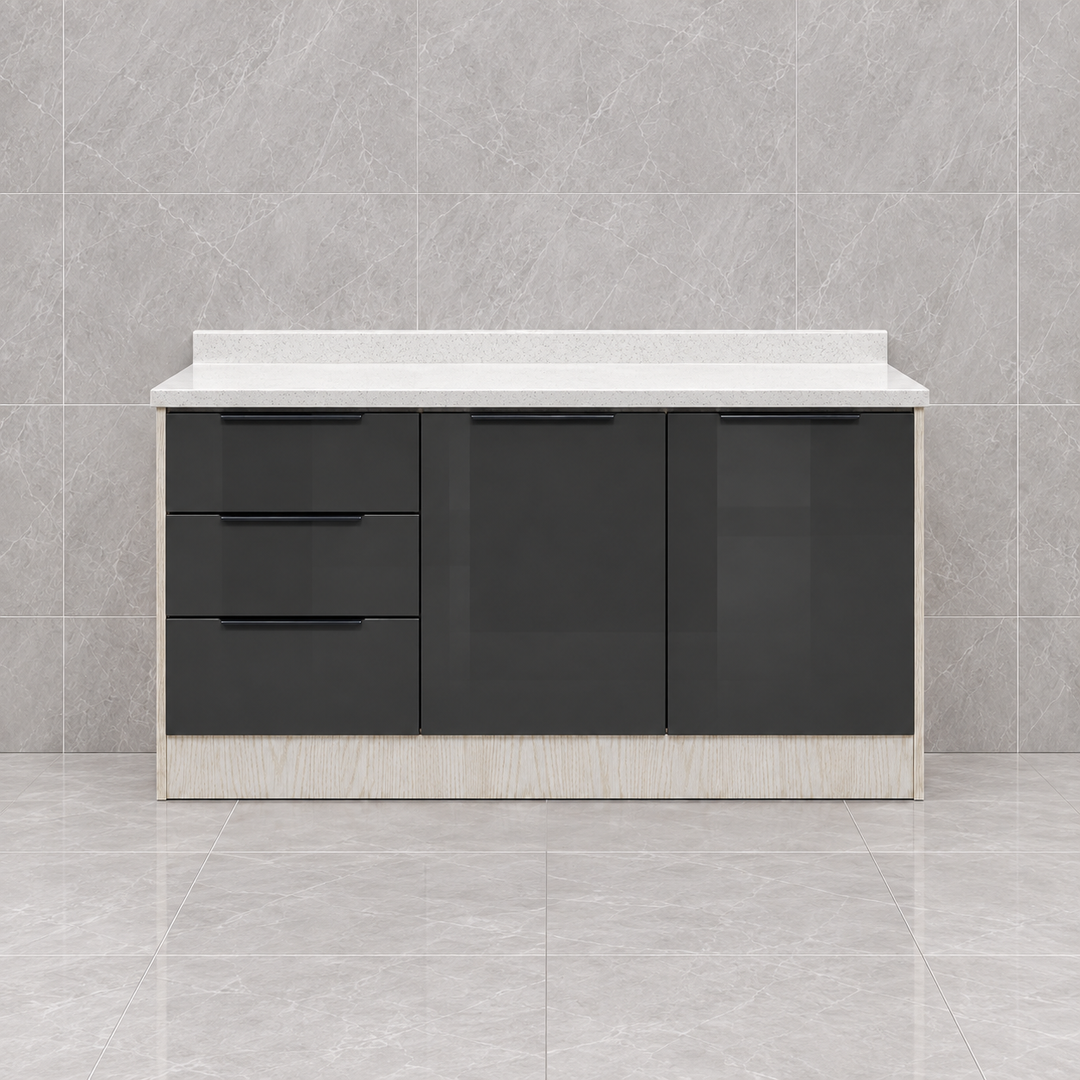 Gloss Kitchen Cabinet with Drawers – 120 cm, hero view