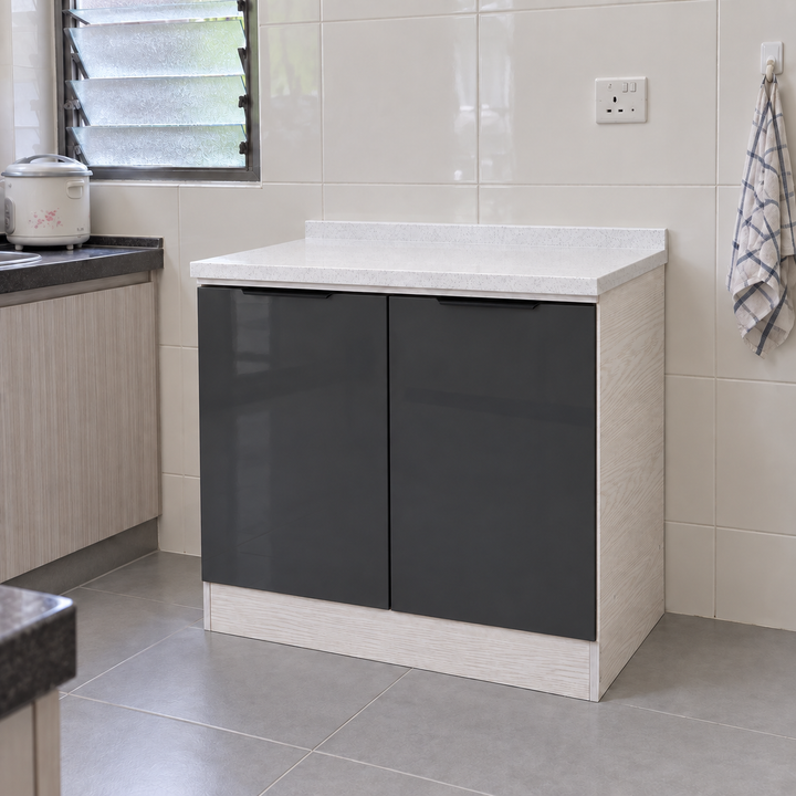 Gloss Kitchen Base Cabinet – 80 cm, lifestyle view