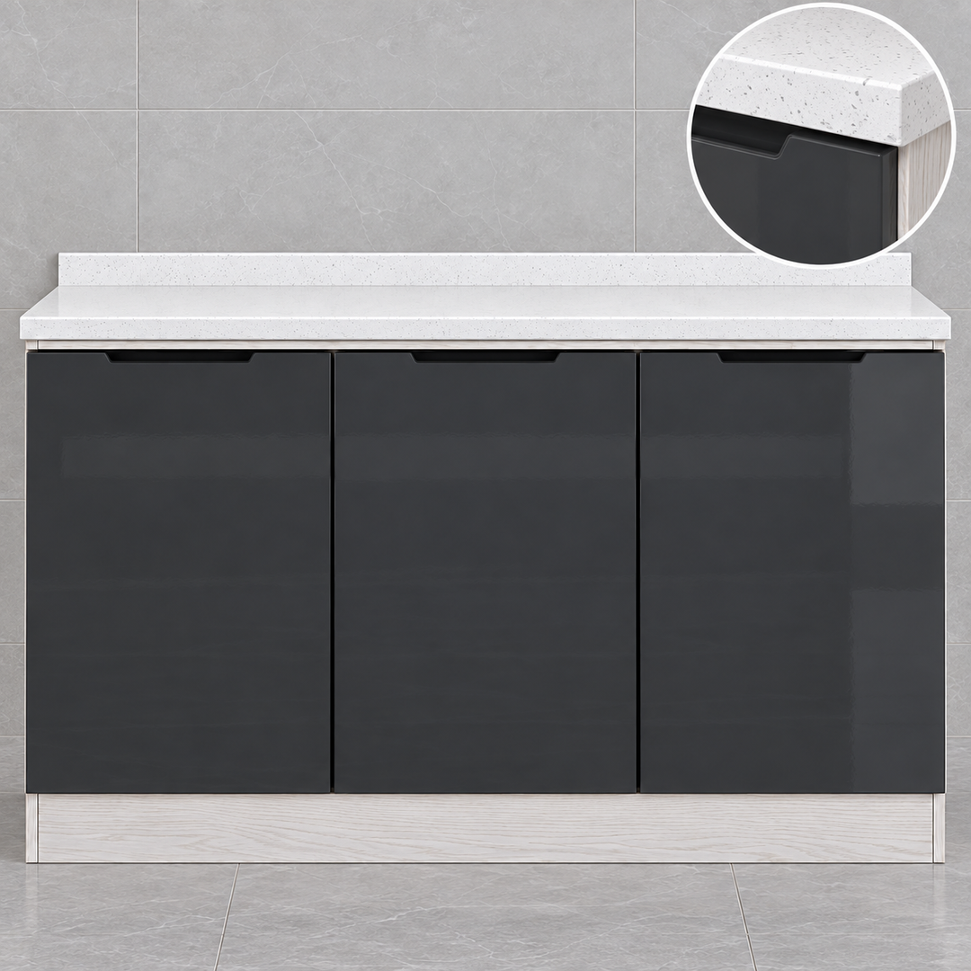 Gloss Kitchen Base Cabinet – 120 cm, feature view