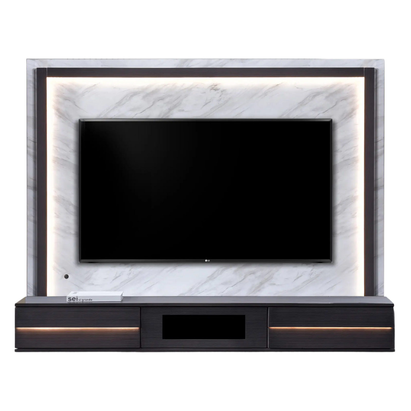 FRAME 6FT Wall TV Cabinet with LED - Lian Star Sarawak