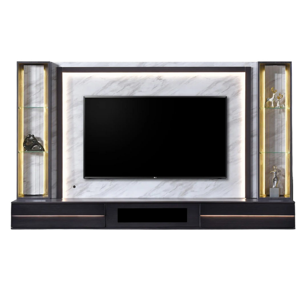 FRAME 8FT Wall TV Cabinet with LED - Lian Star Sarawak
