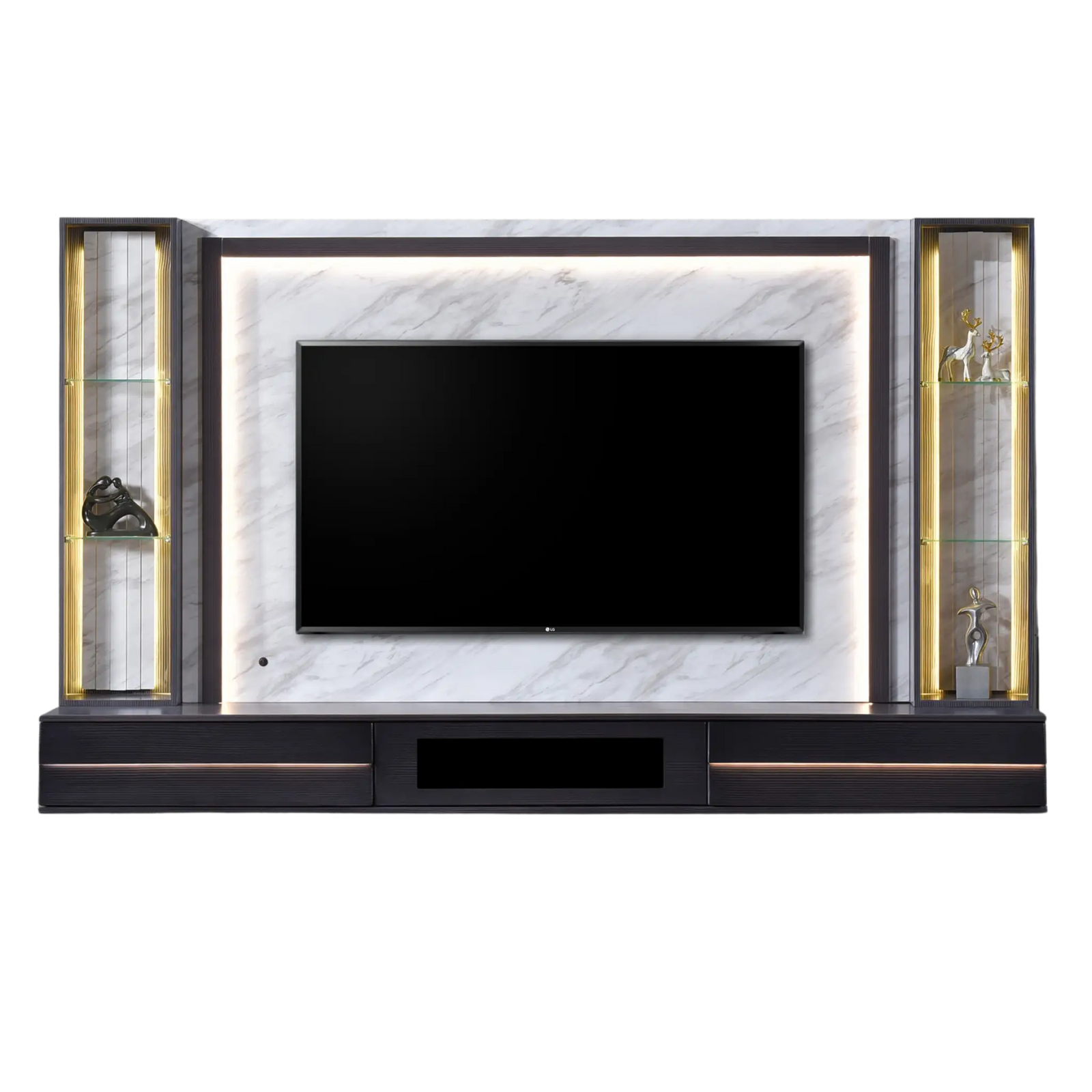 FRAME 8FT Wall TV Cabinet with LED - Lian Star Sarawak