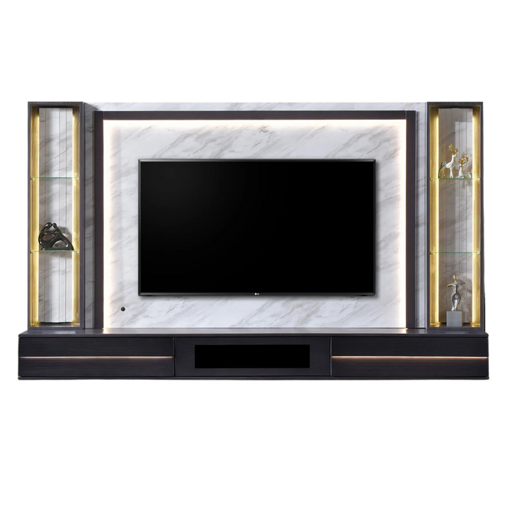 FRAME 8FT Wall TV Cabinet with LED - Lian Star Sarawak