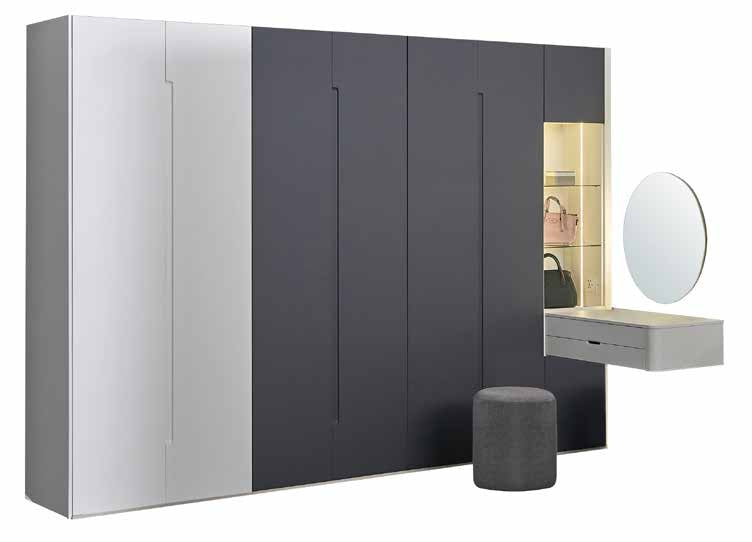 SOLUNA L-Shape Wardrobe and Dressing Table - Lian Star Sarawak