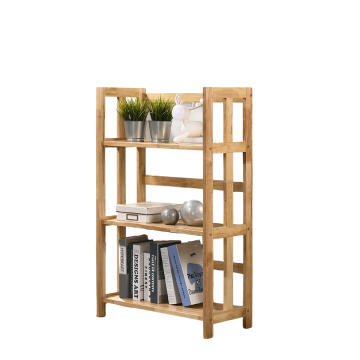 HIRO 3 Tier Solid Wooden Shelf