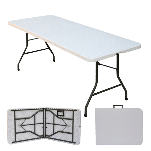 Rectangular HDPE Plastic Folding Table