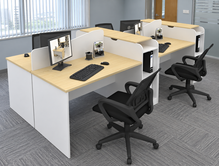 Four-person configuration in an authentic Malaysian office