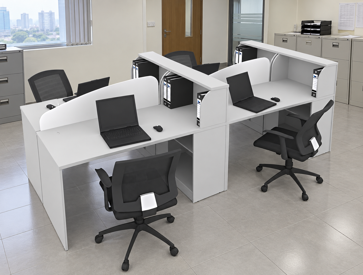 Four-person configuration in an authentic Malaysian office