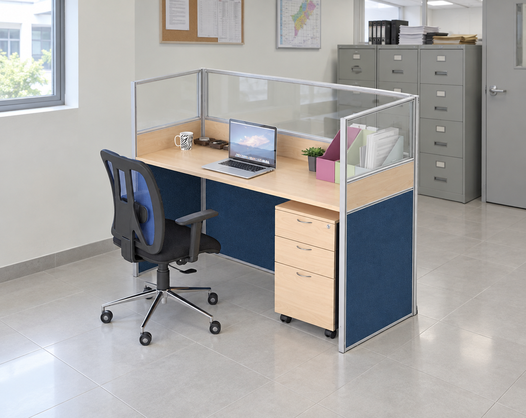 Workstation in an authentic Malaysian office — verified matching product configuration
