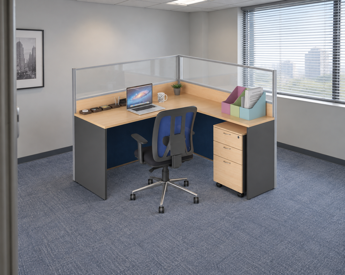 Workstation in an authentic Malaysian office — verified matching product configuration