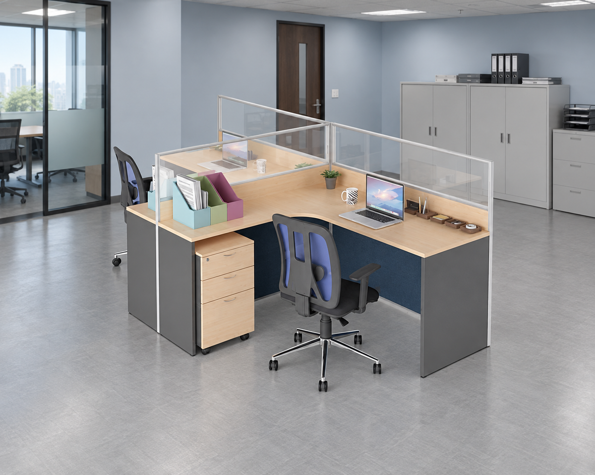 Workstation in an authentic Malaysian office — verified matching product configuration