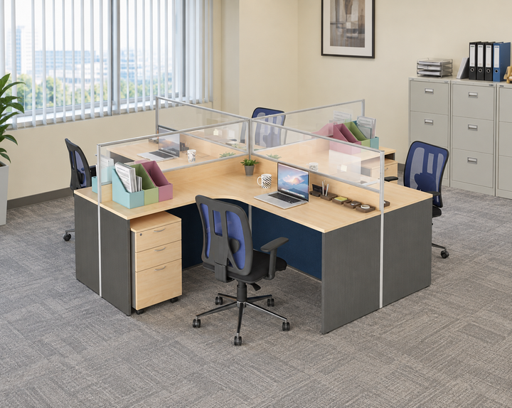 Workstation in an authentic Malaysian office — matching original configuration