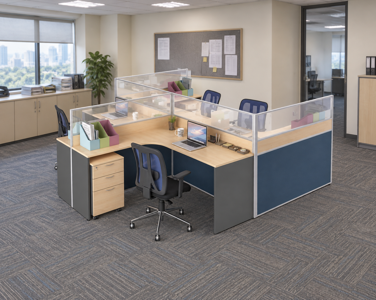 Workstation in an authentic Malaysian office — matching original configuration