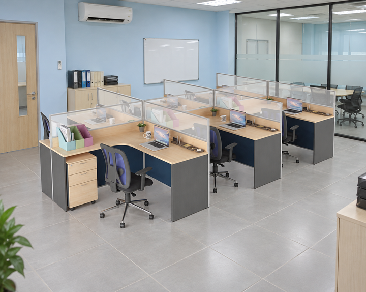 Workstation in an authentic Malaysian office — matching original configuration
