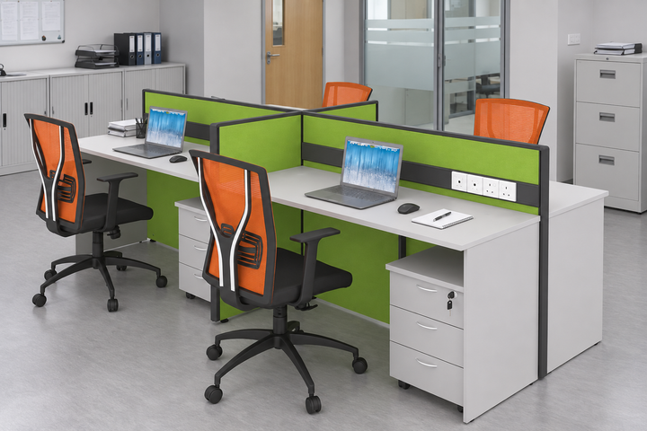 Workstation in an authentic Malaysian office — matching original configuration