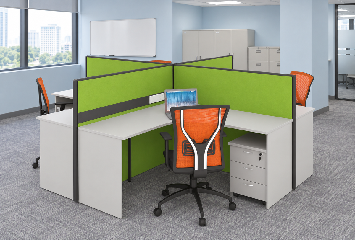Workstation in an authentic Malaysian office — matching original configuration