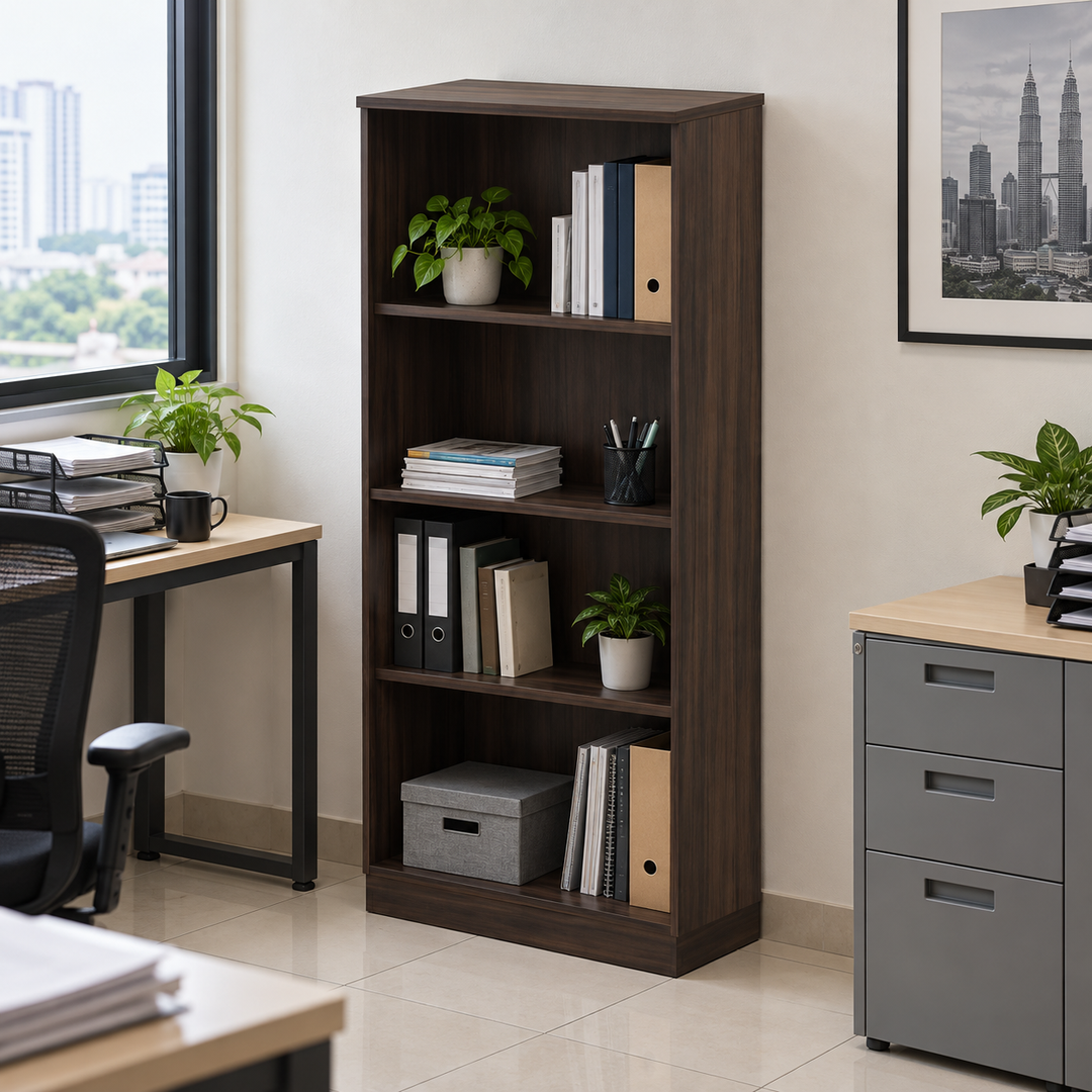 Q Open Shelves filing cabinet — 1710mm high in an office setting