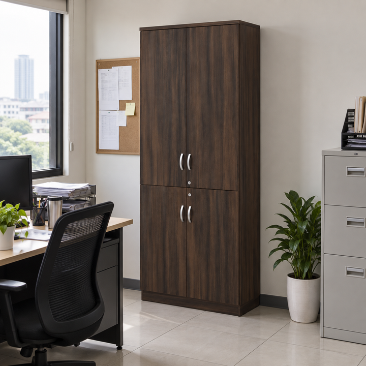 Q Upper + Lower Swing Doors filing cabinet — 2110mm high in an office setting
