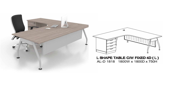A-Leg Modern L-Shape Desk - Lian Star