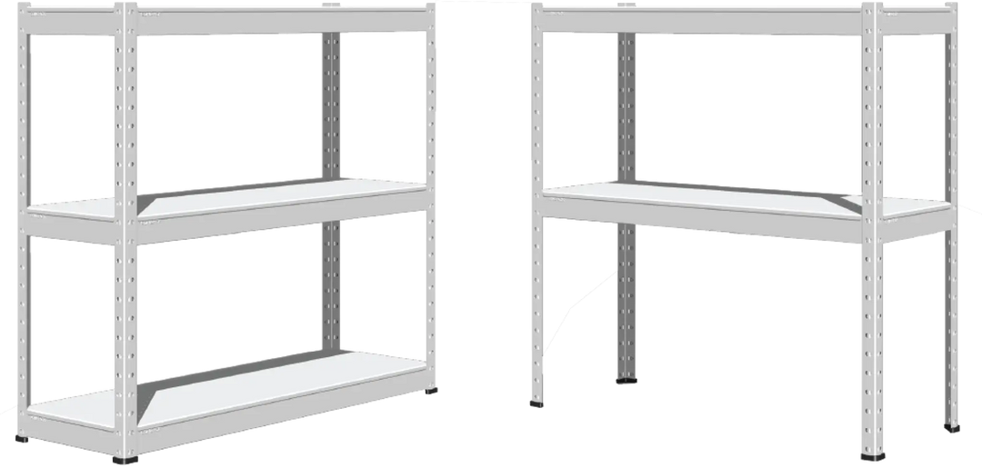 ZENBU 2-In-1 Light Duty Metal Storage Rack