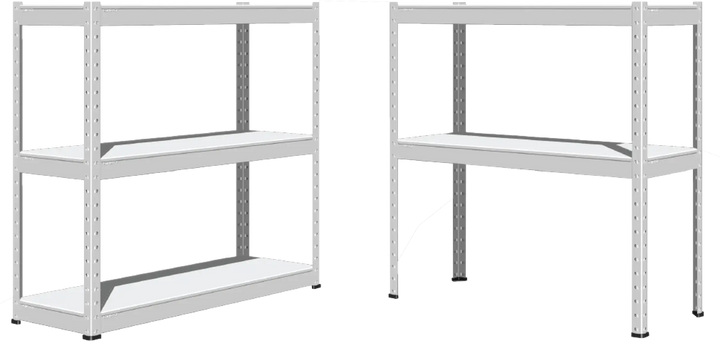 ZENBU 2-In-1 Light Duty Metal Storage Rack