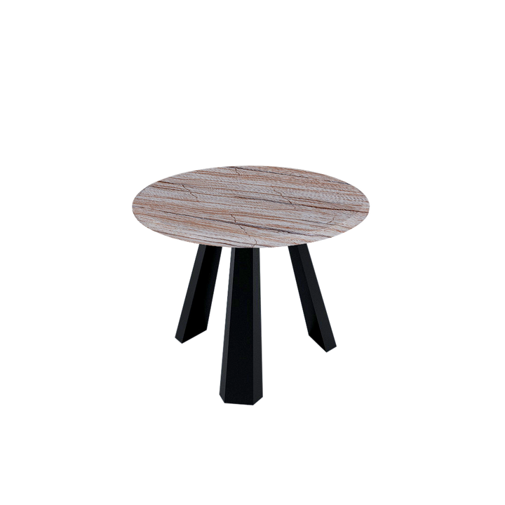 Round Marble Dining Table Ø1.0m (4-seater) | Black Metal Tripod Base