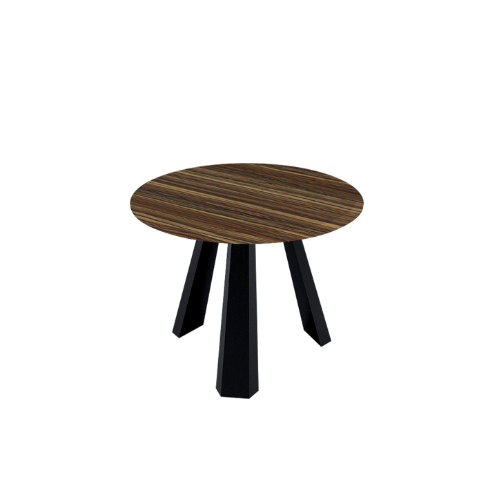 Round Marble Dining Table Ø1.0m (4-seater) | Black Metal Tripod Base