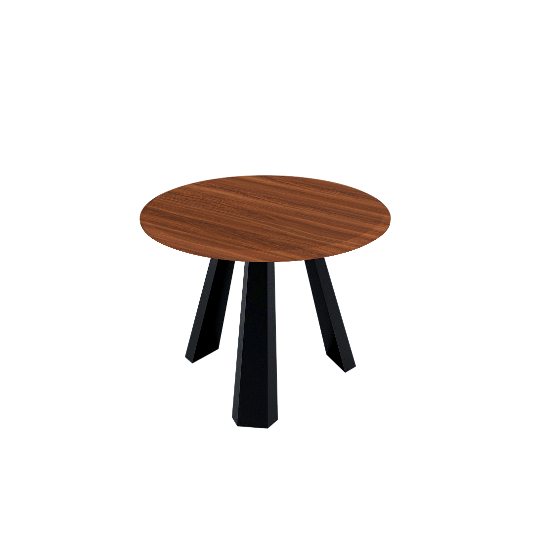 Round Marble Dining Table Ø1.0m (4-seater) | Black Metal Tripod Base