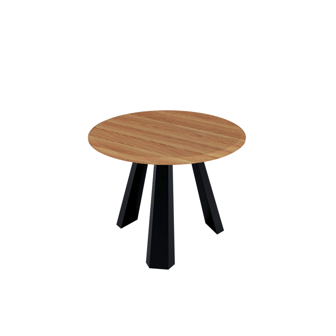 Round Marble Dining Table Ø1.0m (4-seater) | Black Metal Tripod Base