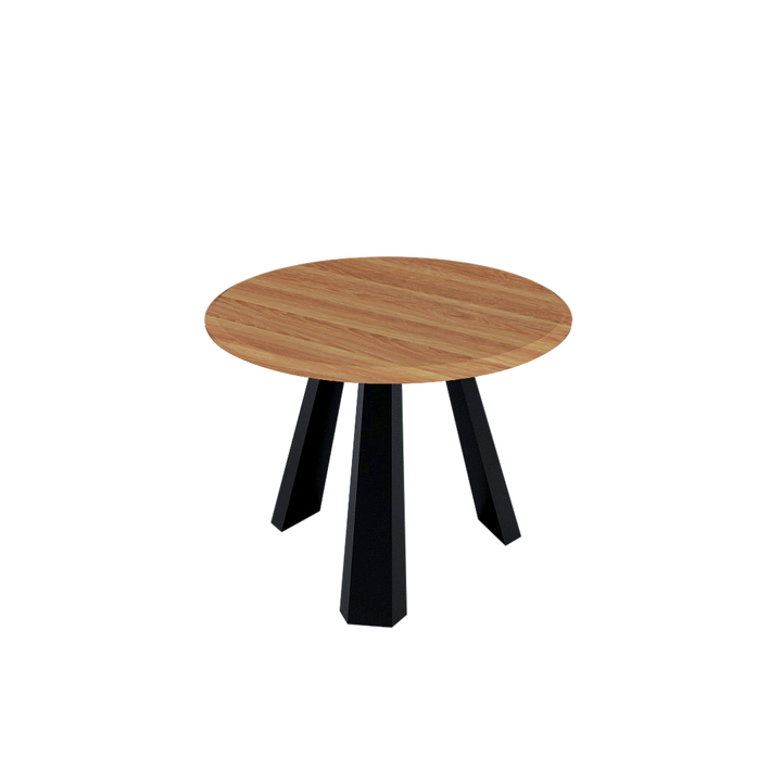 Round Marble Dining Table Ø1.0m (4-seater) | Black Metal Tripod Base