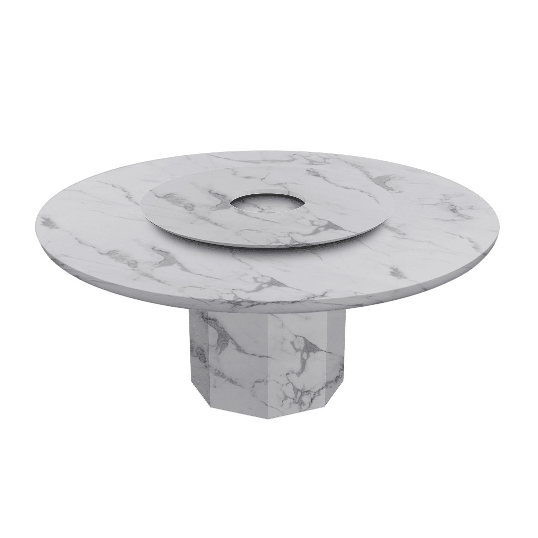 Round Marble Dining Table 1.8m Marble Base - Lian Star Sarawak