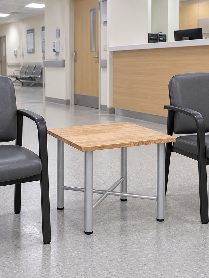 Care Square Rubberwood Coffee Table for Hospital Lounges — Malaysian lifestyle