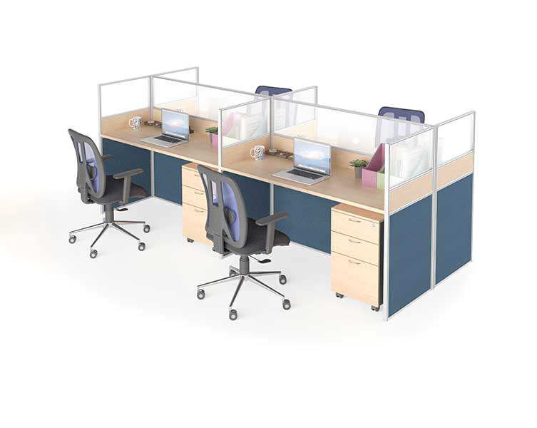 Partition Workstation Concept D 4 Pax - Lian Star Sarawak